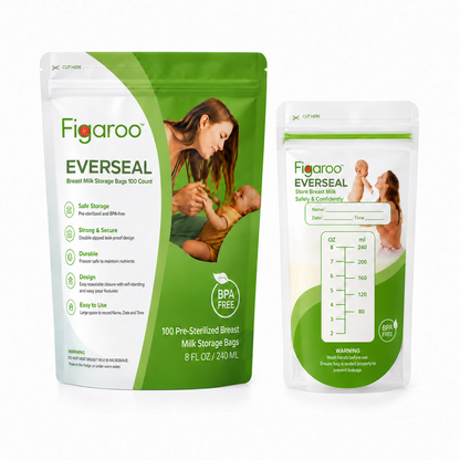 Figaroo EverSeal Breast Milk Storage Bags – 100 Count