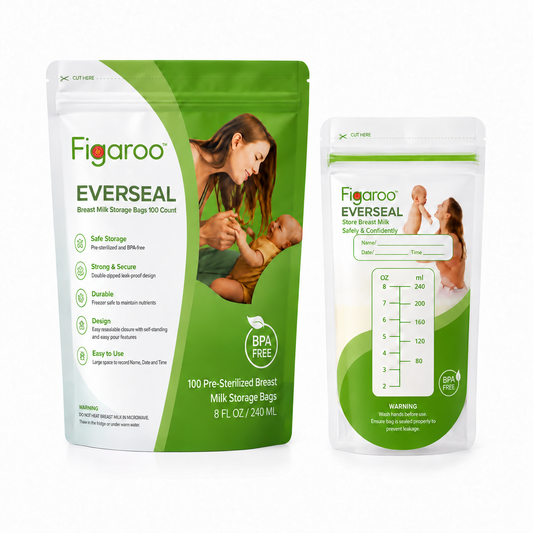 Figaroo EverSeal Breast Milk Storage Bags – 100 Count